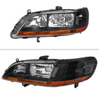 1998-2002 Honda Accord 2 / 4 Door Factory Style Headlights (Matte Black Housing / Clear Lens)