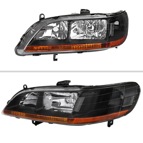 1998-2002 Honda Accord 2 / 4 Door Factory Style Headlights (Matte Black Housing / Clear Lens)
