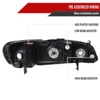1998-2002 Honda Accord 2 / 4 Door Factory Style Headlights (Matte Black Housing / Clear Lens)