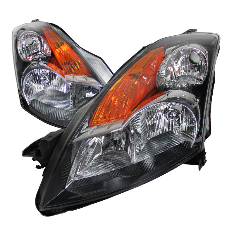 2007-2009 Nissan Altima Sedan Factory Style Headlights (Matte Black Housing / Clear Lens)