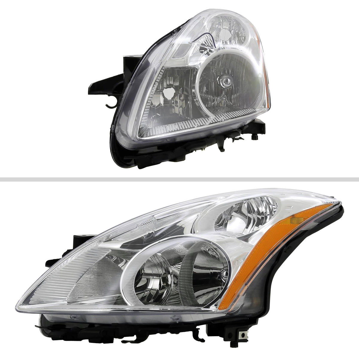 2010-2012 Nissan Altima Sedan Factory Style Headlights (Chrome Housing / Clear Lens)