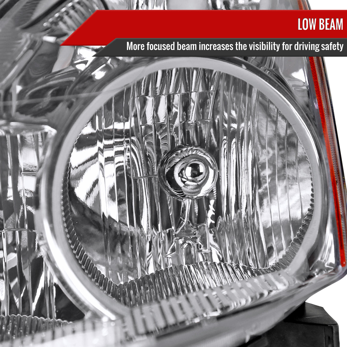 2010-2012 Nissan Altima Sedan Factory Style Headlights (Chrome Housing / Clear Lens)