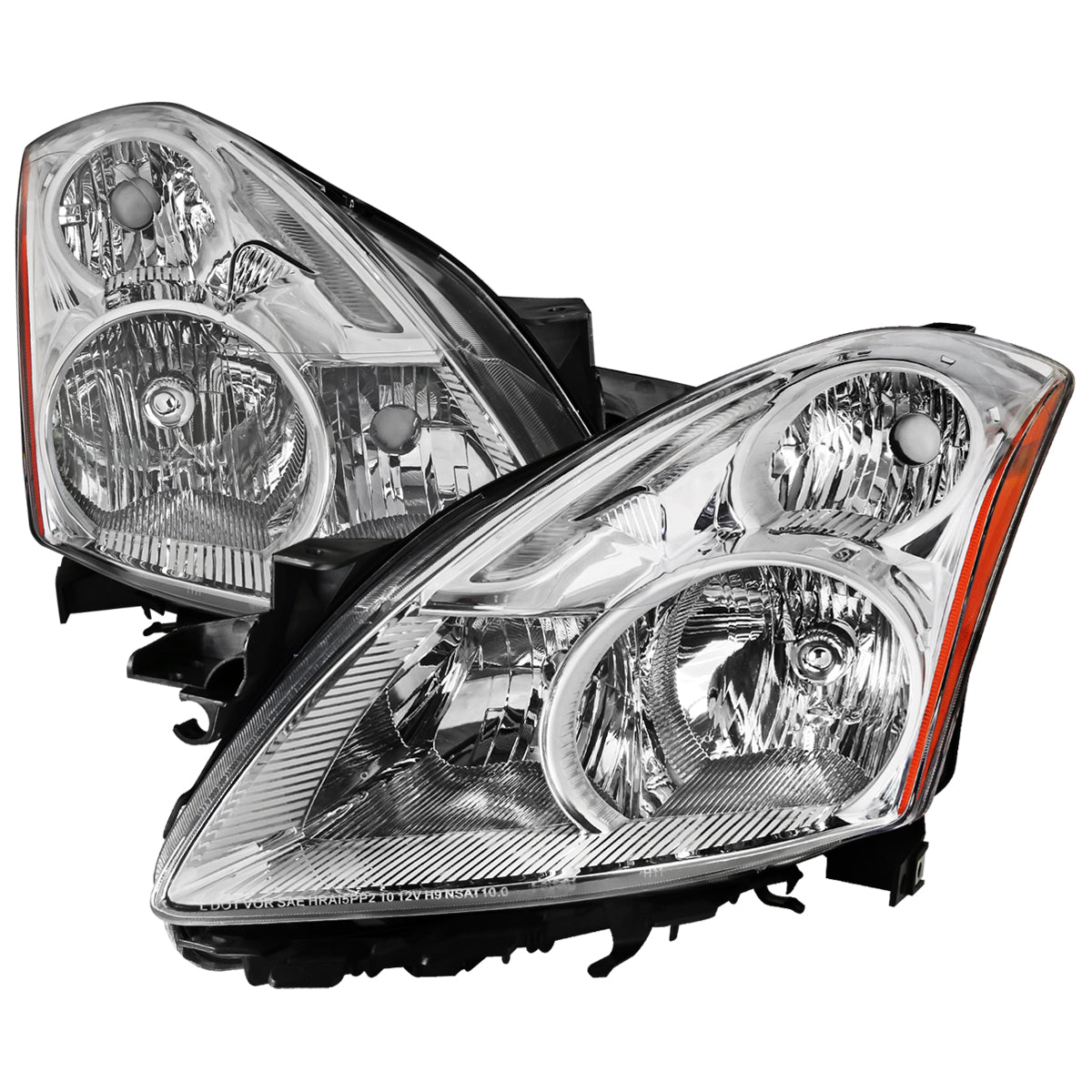 2010-2012 Nissan Altima Sedan Factory Style Headlights (Chrome Housing / Clear Lens)