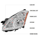 2010-2012 Nissan Altima Sedan Clear Lens Factory Style Crystal Headlights - Driver Side Only