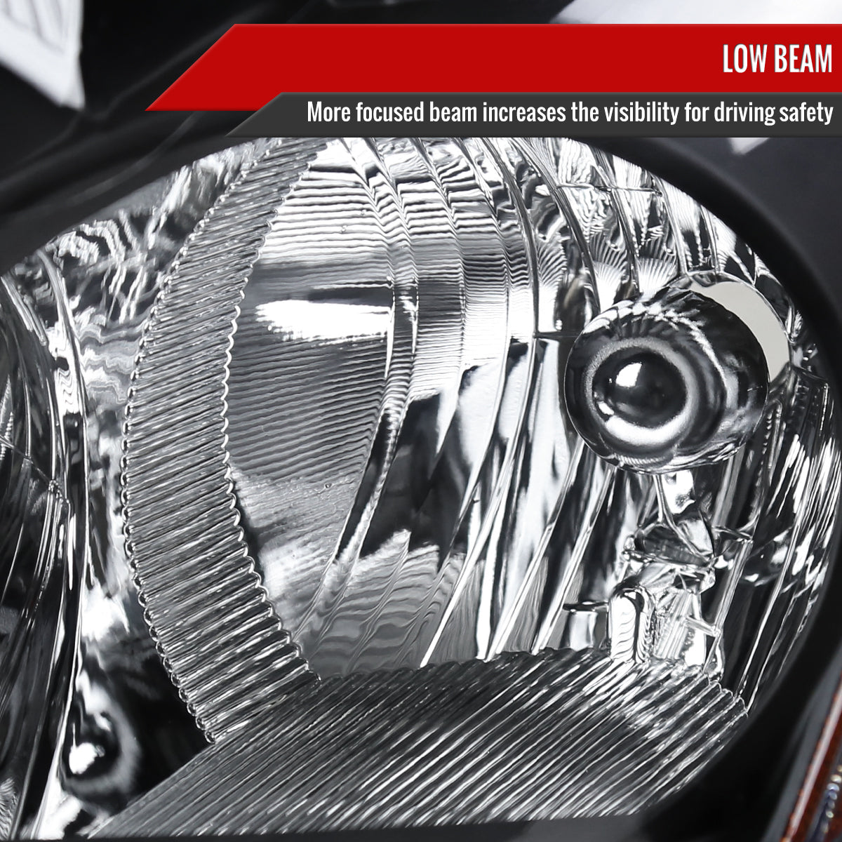 2010-2012 Nissan Altima Sedan Factory Style Headlights (Matte Black Housing / Clear Lens)