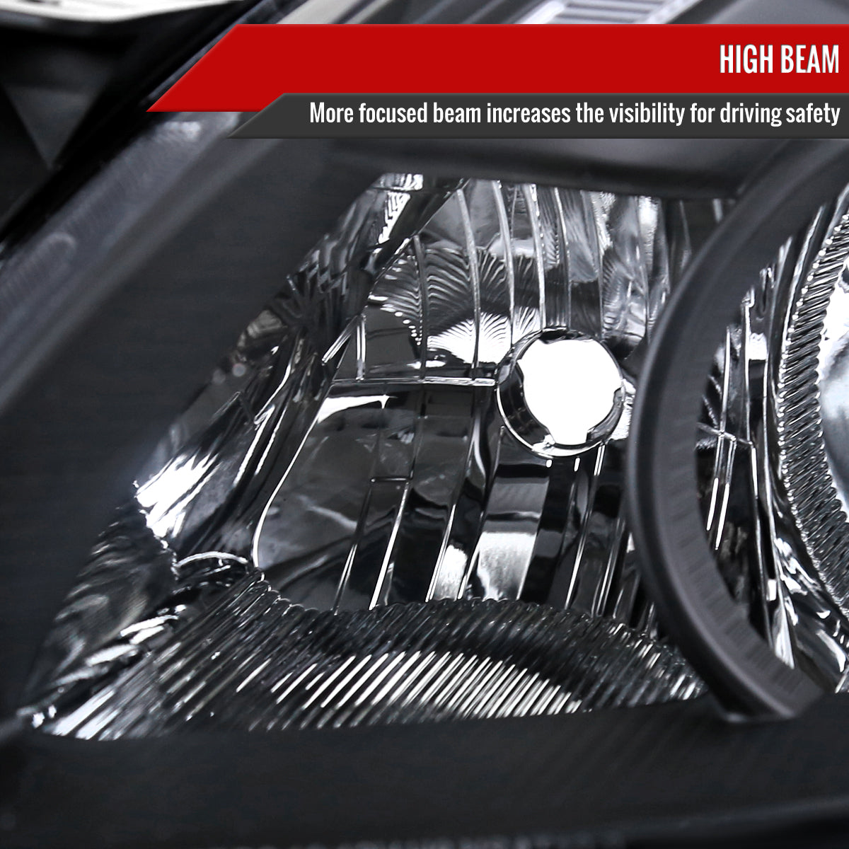 2010-2012 Nissan Altima Sedan Factory Style Headlights (Matte Black Housing / Clear Lens)