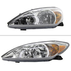 2002-2004 Toyota Camry Factory Style Headlights (Chrome Housing / Clear Lens)