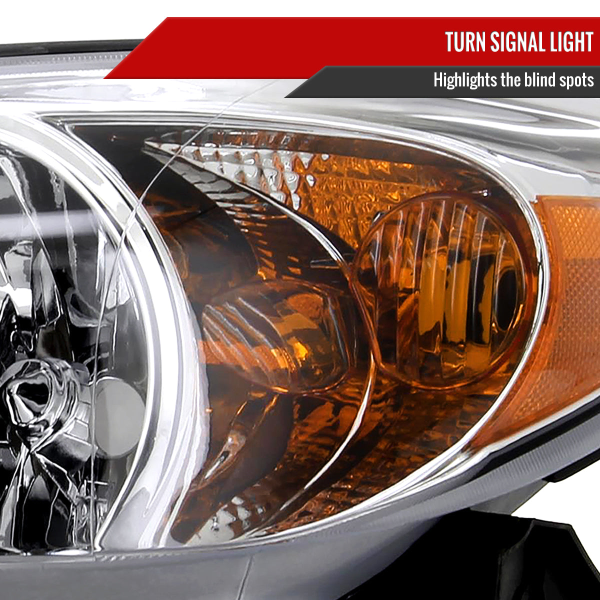 2002-2004 Toyota Camry Factory Style Headlights (Chrome Housing / Clear Lens)