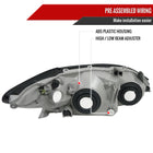 2002-2004 Toyota Camry Factory Style Headlights (Chrome Housing / Clear Lens)