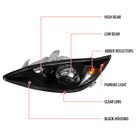 2002-2004 Toyota Camry Factory Style Headlights (Matte Black Housing / Clear Lens)