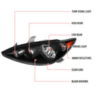 2005-2006 Toyota Camry Factory Style Headlights (Matte Black Housing / Clear Lens)