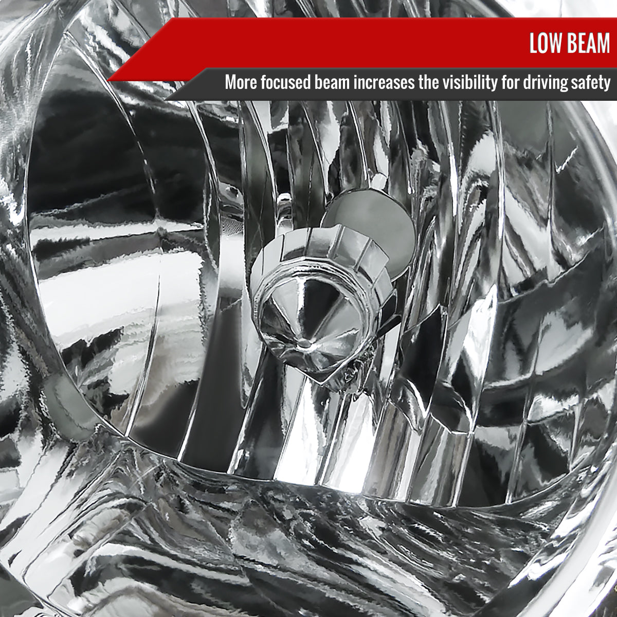 2003-2008 Toyota Corolla Factory Style Headlights (Chrome Housing / Clear Lens)
