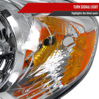 2003-2008 Toyota Corolla Factory Style Headlights (Chrome Housing / Clear Lens)