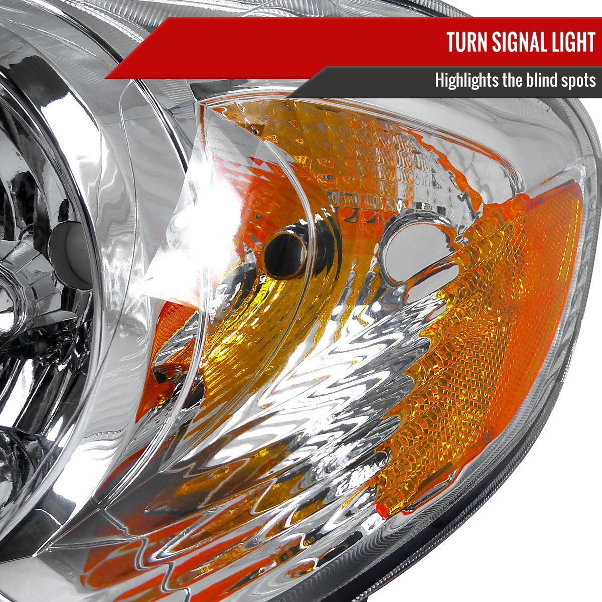 2003-2008 Toyota Corolla Factory Style Headlights (Chrome Housing / Clear Lens)