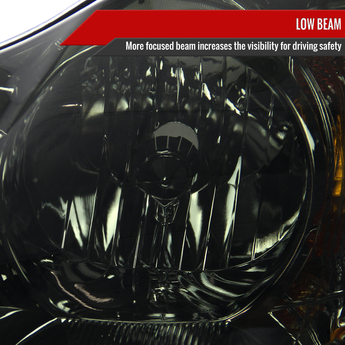 2003-2008 Toyota Corolla Factory Style Headlights (Chrome Housing / Smoked Lens)
