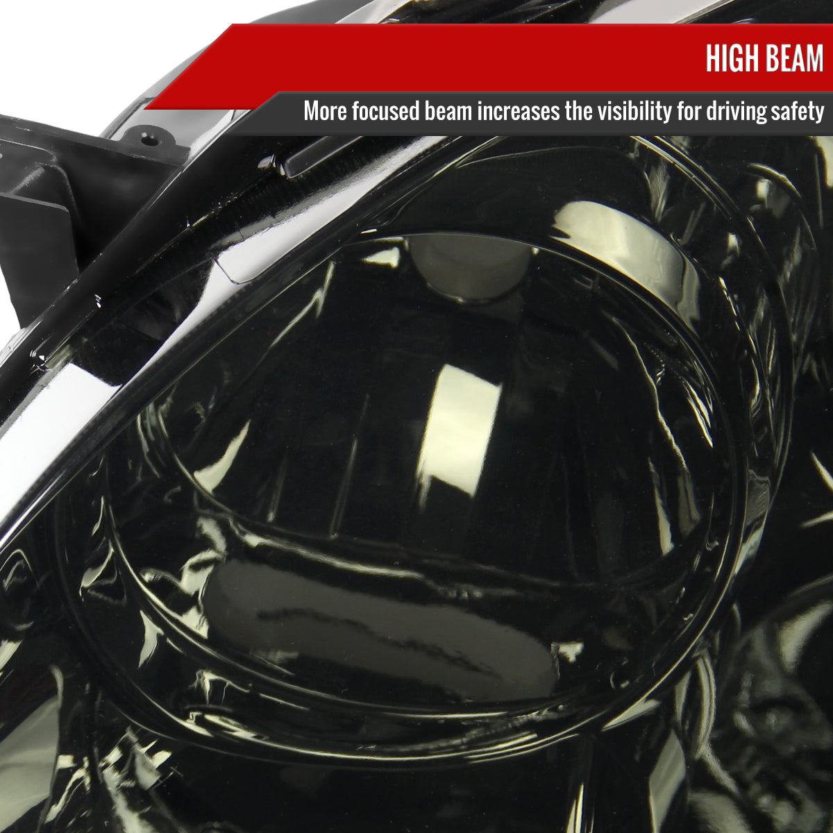 2003-2008 Toyota Corolla Factory Style Headlights (Chrome Housing / Smoked Lens)