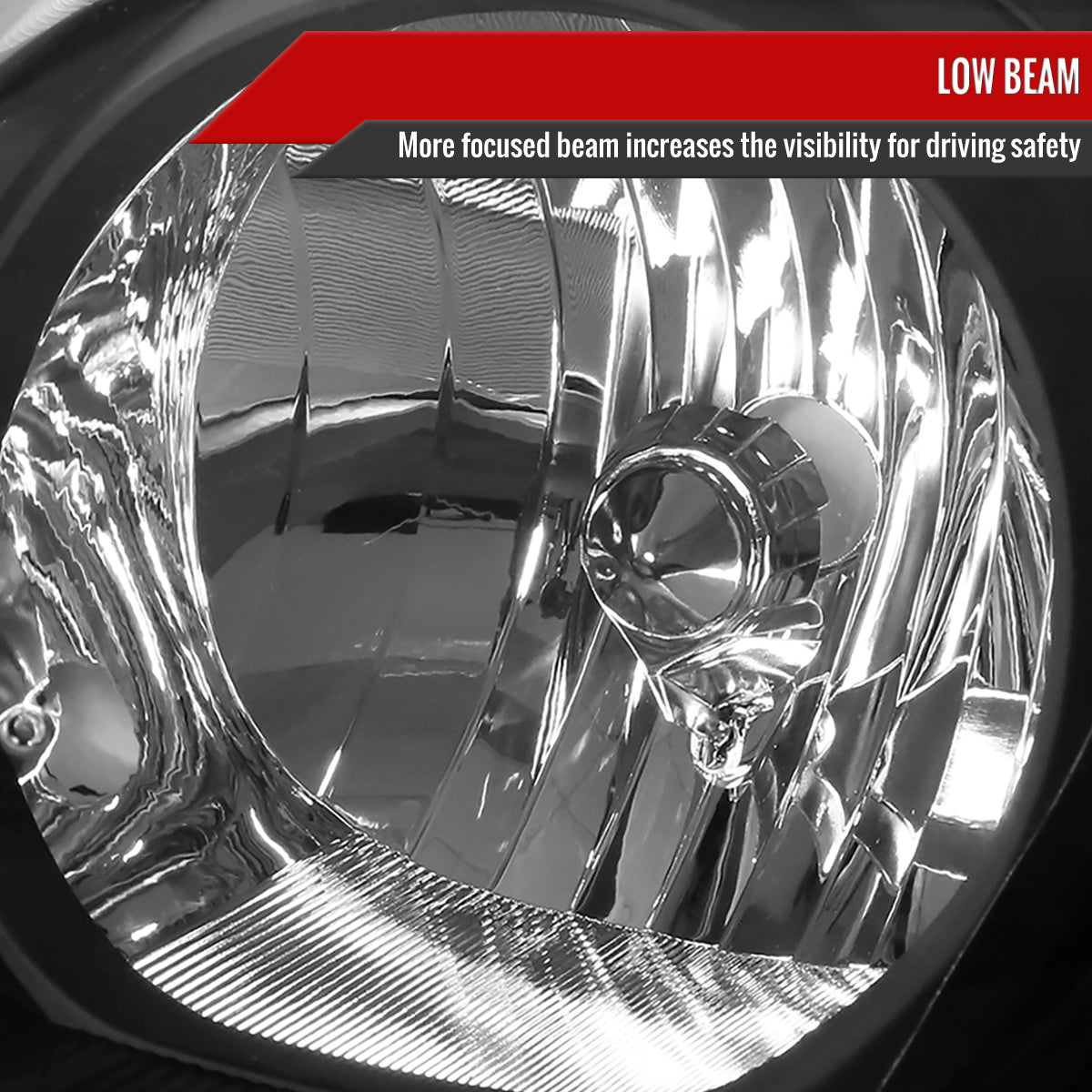 2003-2008 Toyota Corolla Factory Style Headlights (Matte Black Housing / Clear Lens)