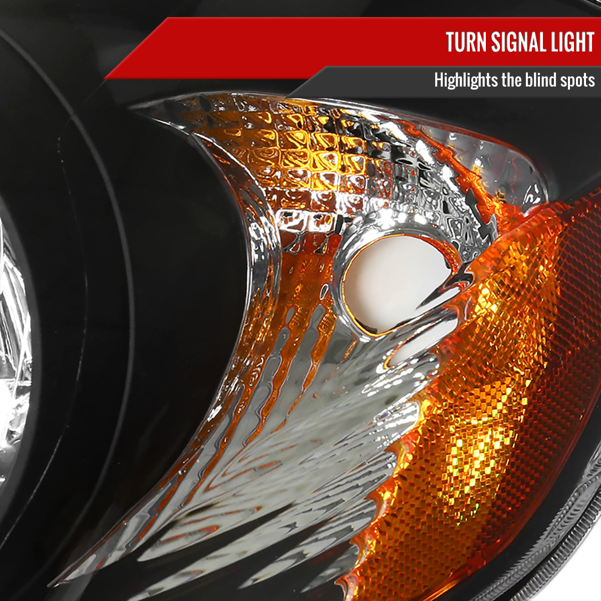 2003-2008 Toyota Corolla Factory Style Headlights (Matte Black Housing / Clear Lens)
