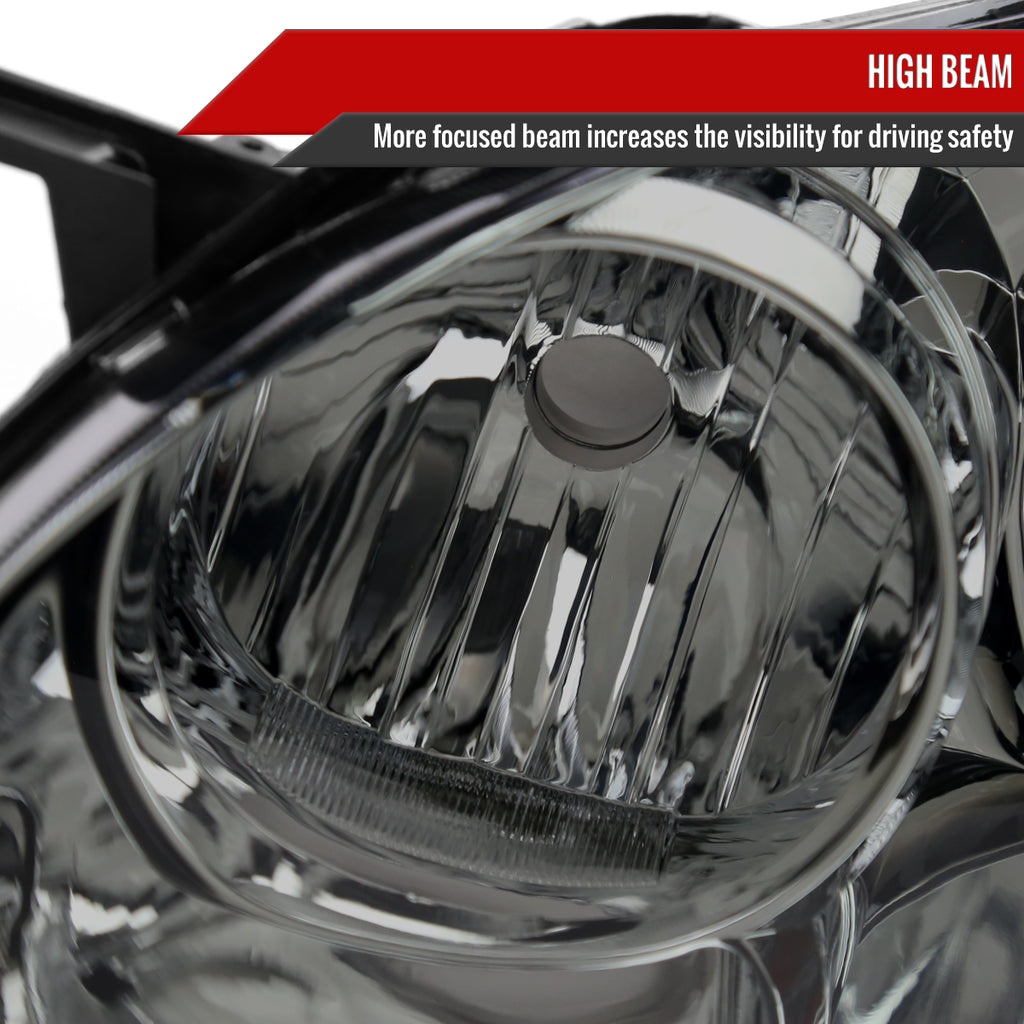 2003-2008 Toyota Corolla Factory Style Headlights (Chrome Housing/Light Smoke Lens)