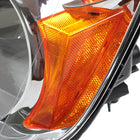 2002-2004 Honda CR-V Factory Style Headlights with Amber Reflector (Chrome Housing / Clear Lens)