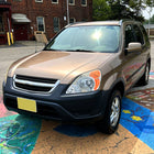 2002-2004 Honda CR-V Factory Style Headlights with Amber Reflector (Chrome Housing / Clear Lens)
