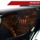 2002-2004 Honda CR-V Factory Style Headlights with Amber Reflector (Chrome Housing / Smoked Lens)