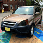 2002-2004 Honda CR-V Factory Style Headlights with Amber Reflector (Chrome Housing / Smoked Lens)