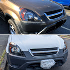 2002-2004 Honda CR-V Factory Style Headlights with Amber Reflector (Matte Black Housing / Clear Lens)