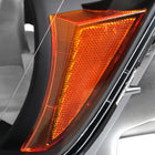 2002-2004 Honda CR-V Factory Style Headlights with Amber Reflector (Matte Black Housing / Clear Lens)