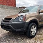 2002-2004 Honda CR-V Factory Style Headlights with Amber Reflector (Matte Black Housing / Clear Lens)