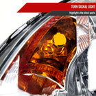 2005-2006 Honda CR-V Factory Style JP Headlights with Amber Reflectors (Chrome Housing / Clear Lens)