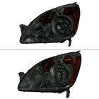 2005-2006 Honda CR-V Factory Style JP Headlights with Amber Reflectors (Chrome Housing / Smoked Lens)