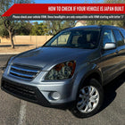 2005-2006 Honda CR-V Factory Style JP Headlights with Amber Reflectors (Chrome Housing / Smoked Lens)