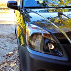 2005-2006 Honda CR-V Factory Style JP Headlights with Amber Reflectors (Matte Black Housing / Clear Lens)