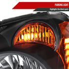 2005-2006 Honda CR-V Factory Style JP Headlights with Amber Reflectors (Matte Black Housing / Clear Lens)