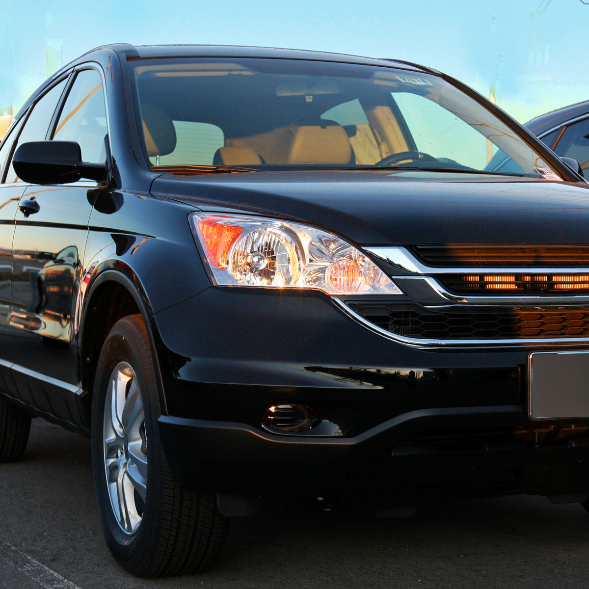 2007-2011 Honda CR-V Factory Style Headlights (Chrome Housing/Clear Lens)