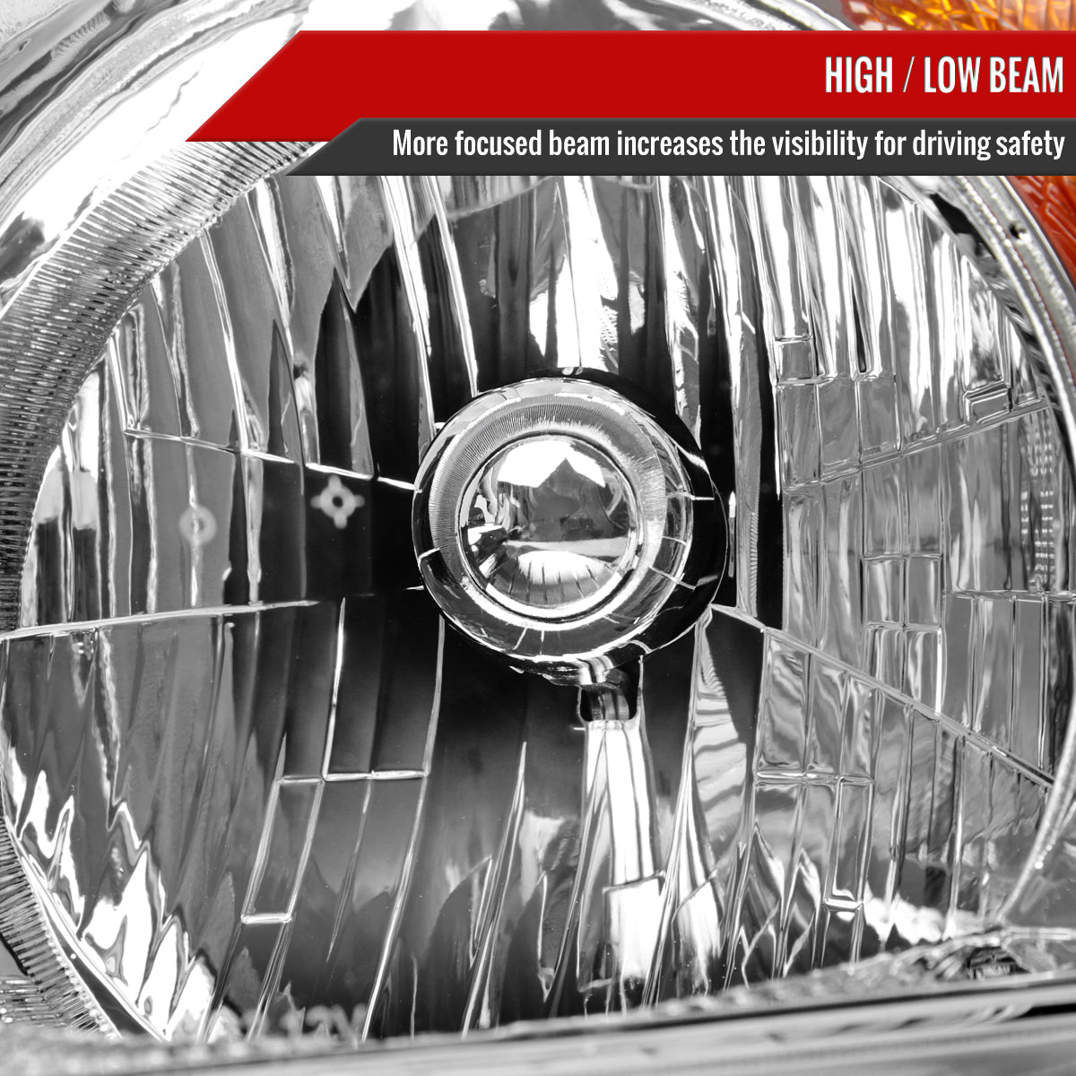 2007-2011 Honda CR-V Factory Style Headlights (Chrome Housing / Clear Lens)