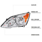 2007-2011 Honda CR-V Factory Style Headlights (Chrome Housing / Clear Lens)