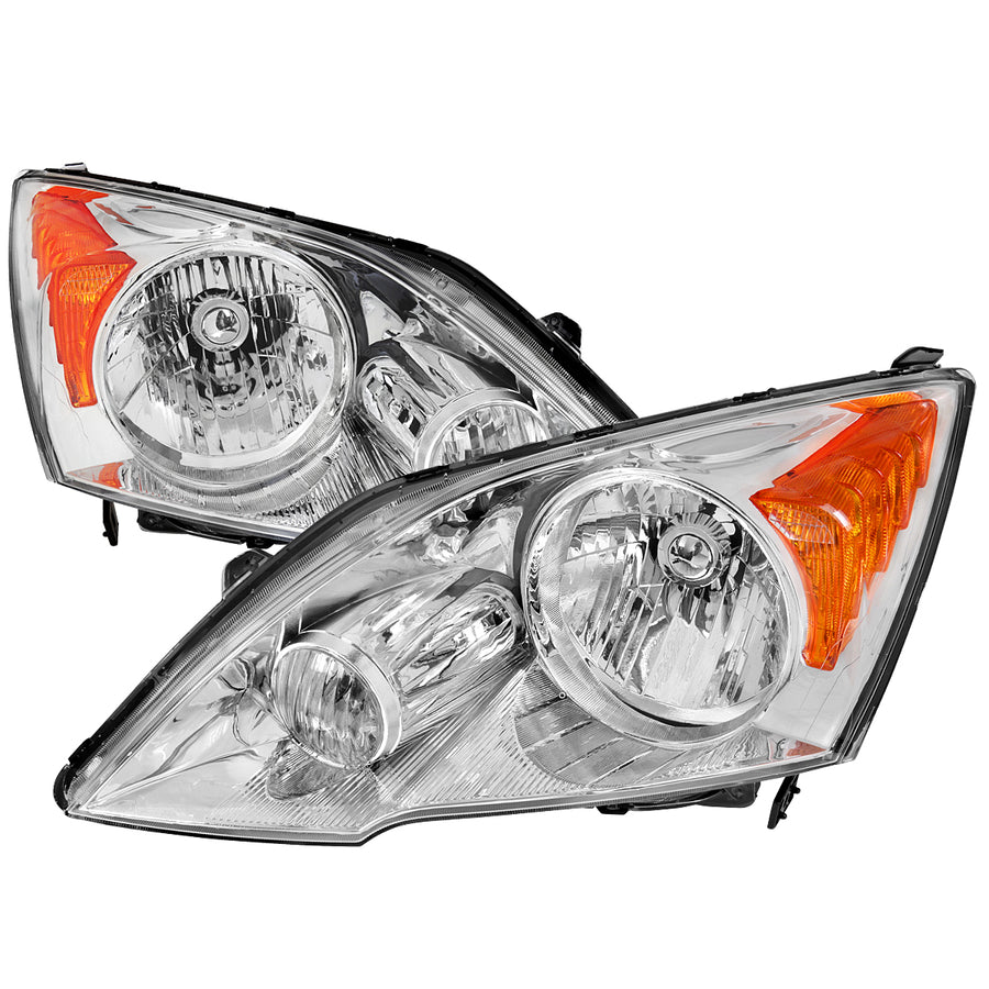 2007-2011 Honda CR-V Factory Style Headlights (Chrome Housing / Clear Lens)
