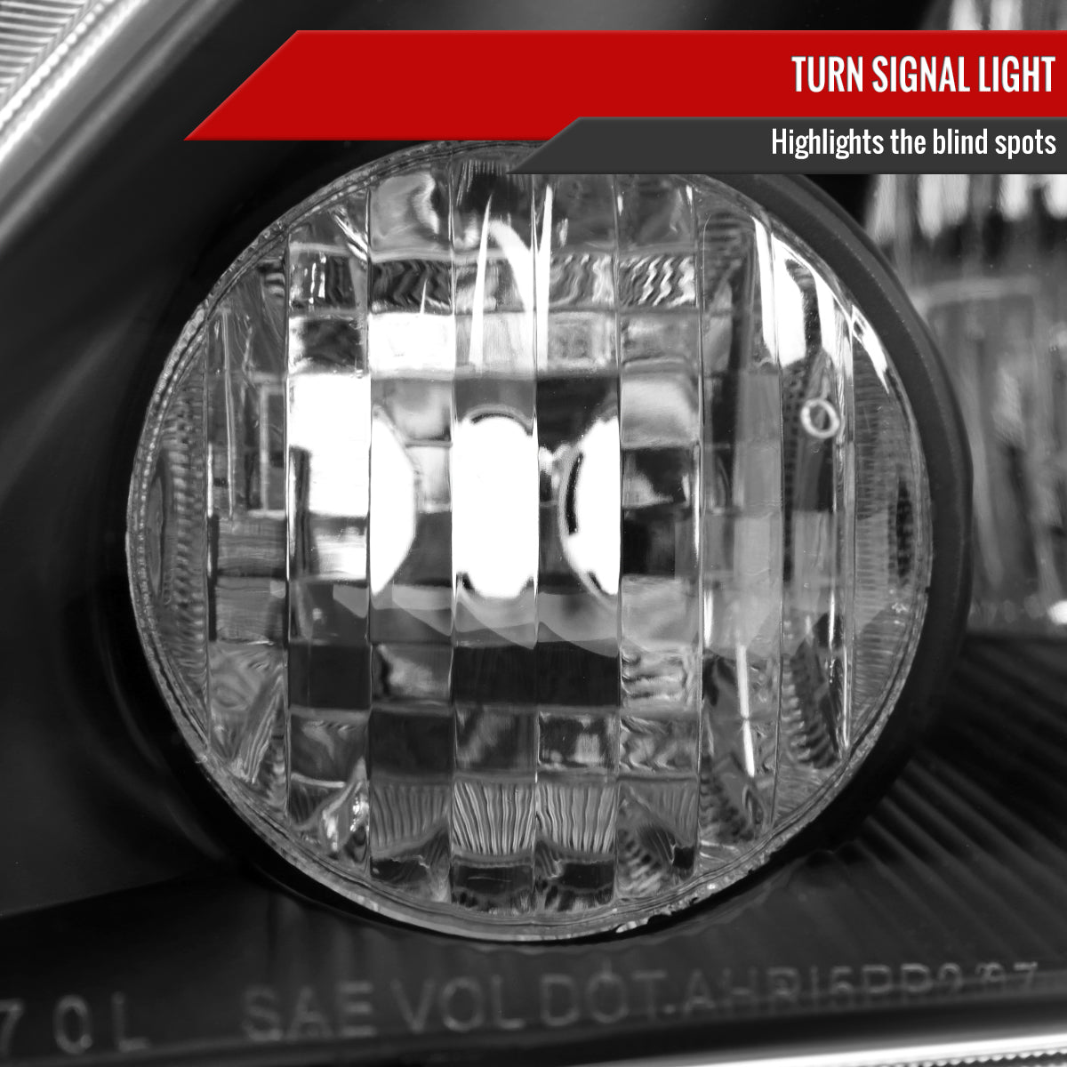 2007-2011 Honda CR-V Factory Style Headlights (Matte Black Housing / Clear Lens)