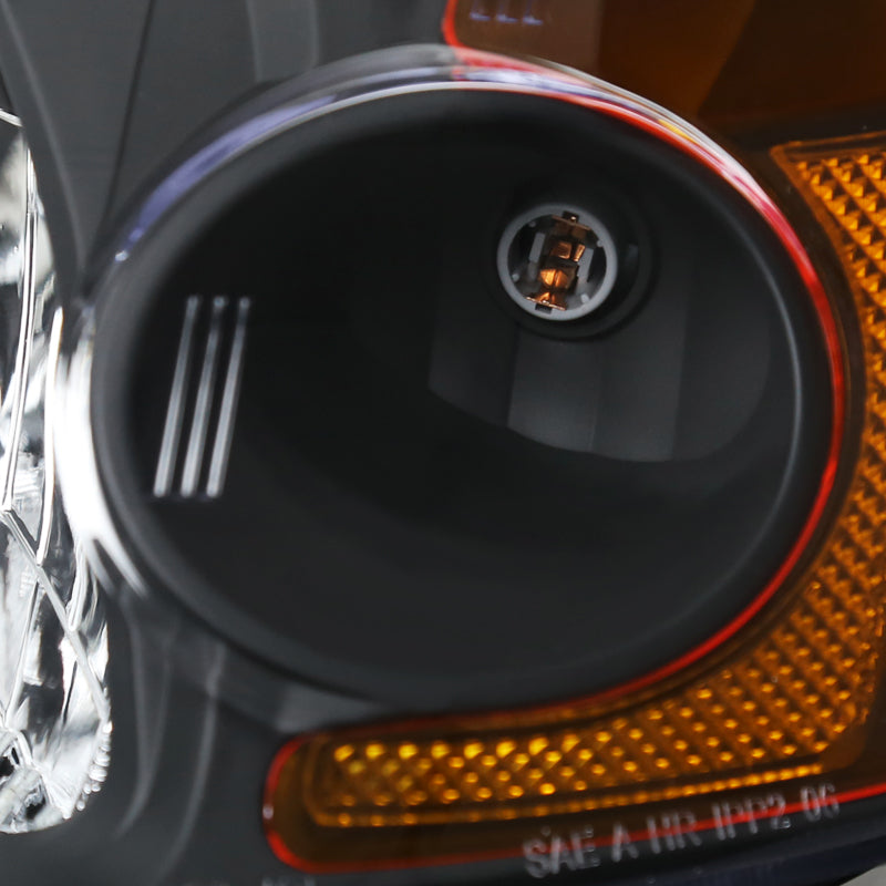2001-2003 Honda Civic Factory Style Headlights (Matte Black Housing / Clear Lens)