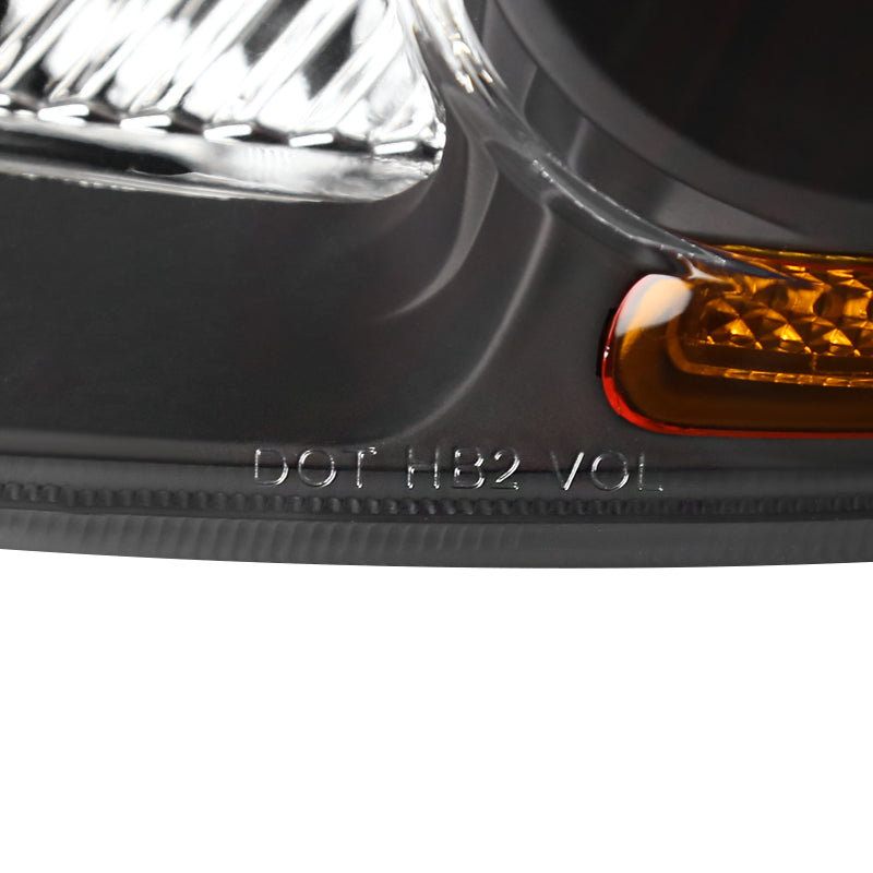 2001-2003 Honda Civic Factory Style Headlights - Matte Black/Clear Lens