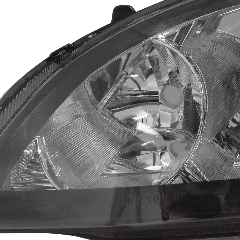 2004-2005 Honda Civic Factory Style Headlights - Matte Black/Clear Lens