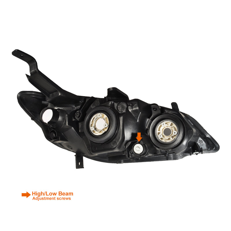 2004-2005 Honda Civic Factory Style Headlights - Matte Black/Clear Lens