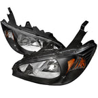 2004-2005 Honda Civic Factory Style Headlights - Matte Black/Clear Lens