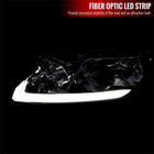 2006-2011 Honda Civic 4DR Sedan Factory Style Headlights w/ LED Strip (Chrome Housing / Clear Lens)