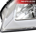 2006-2011 Honda Civic 4DR Sedan Factory Style Headlights w/ LED Strip (Chrome Housing / Clear Lens)