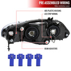 2006-2011 Honda Civic 4DR Sedan Factory Style Headlights w/ LED Strip (Chrome Housing / Smoked Lens)