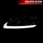 2006-2011 Honda Civic 4DR Sedan Factory Style Headlights w/ LED Strip (Chrome Housing / Smoked Lens)