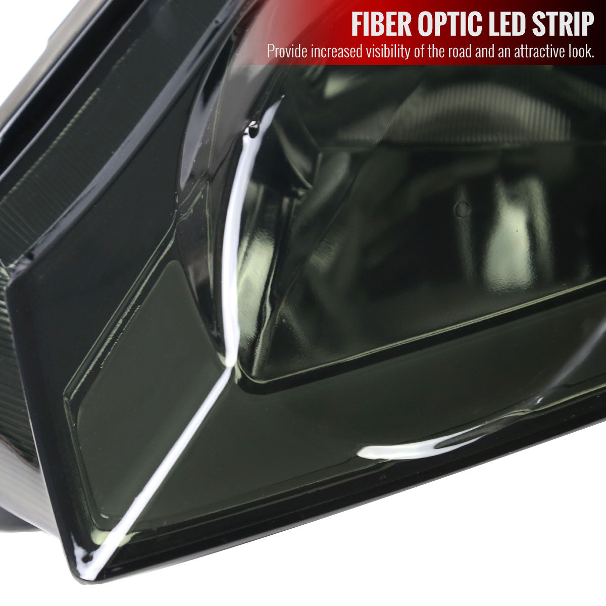 2006-2011 Honda Civic 4DR Sedan Factory Style Headlights w/ LED Strip (Chrome Housing / Smoked Lens)